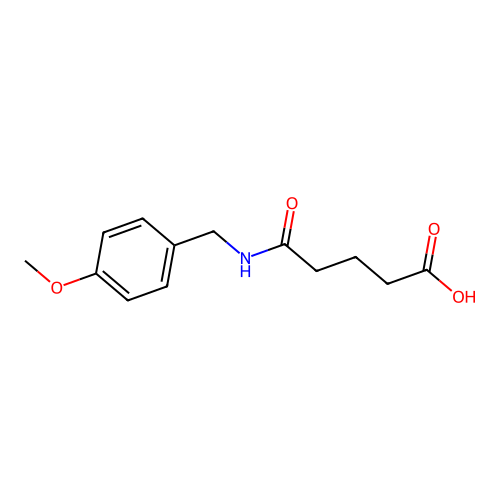 4-{[(4-Methoxyphenyl)methyl]carbamoyl}butanoic acid structure