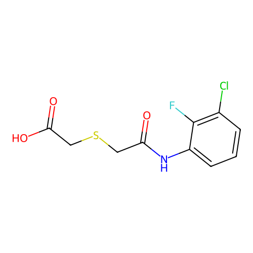 2-((2-((3-Chloro-2-fluorophenyl)amino)-2-oxoethyl)thio)acetic acid structure
