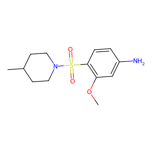 3-Methoxy-4-(4-methyl-piperidine-1-sulfonyl)-phenylamine structure