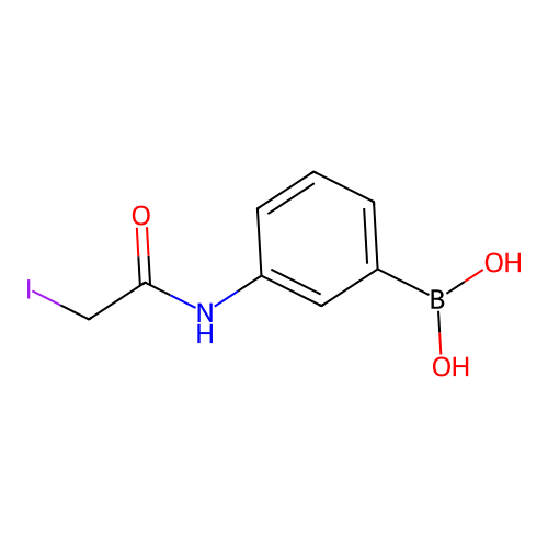 4-Iodo-acetamido phenylboronic acid structure