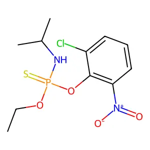Phosphoramidothioic acid, (1-methylethyl)-, O-(2-chloro-6-nitrophenyl)O-ethyl ester structure