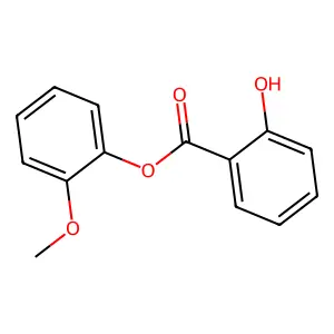 Benzoic acid, 2-hydroxy-, 2-methoxyphenyl ester structure