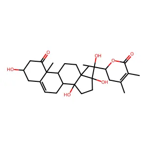 3-hydroxy-2,3-dihydrowithanolide F structure
