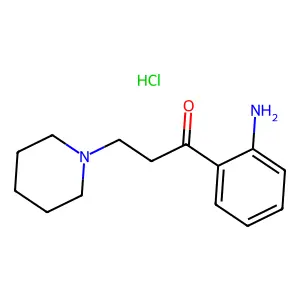 1-Propanone, 1-(2-aminophenyl)-3-(1-piperidinyl)-, monohydrochloride structure