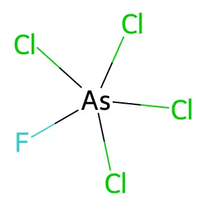 四氯化氟化砷 structure