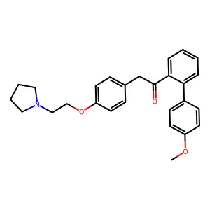 2-(4-Methoxyphenyl)-4'-(2-(1-pyrrolidinyl)ethoxy)deoxybenzoin structure