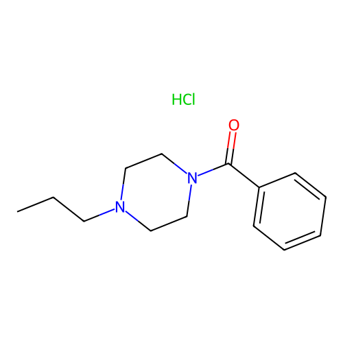 Piperazine, 1-benzoyl-4-propyl-, monohydrochloride structure