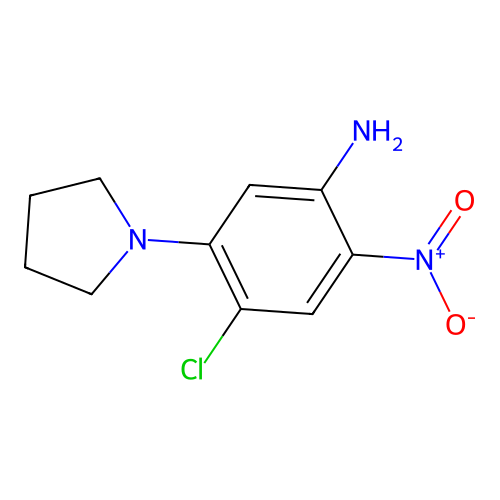 4-Chloro-2-nitro-5-(1-pyrrolidinyl)aniline structure