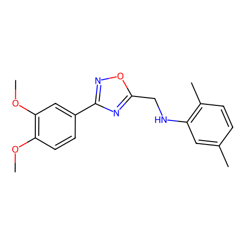 N-{[3-(3,4-dimethoxyphenyl)-1,2,4-oxadiazol-5-yl]methyl}-2,5-dimethylaniline structure