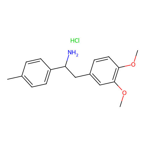 Benzeneethanamine, 3,4-dimethoxy-alpha-(4-methylphenyl)-, hydrochloride structure