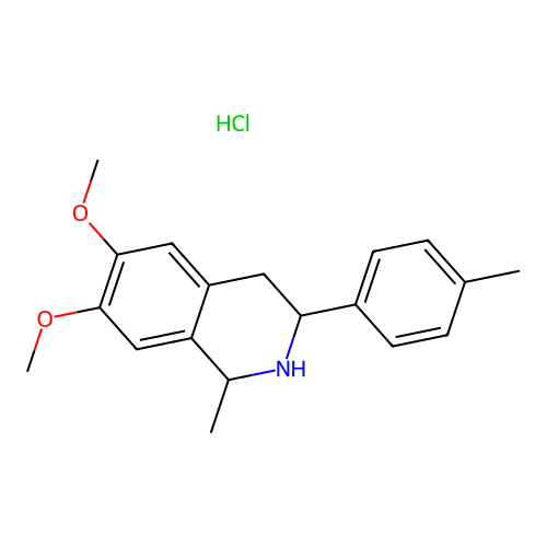 6,7-Dimethoxy-1-methyl-3-(4-tolyl)-1,2,3,4-tetrahydroisoquinoline hydrochloride structure
