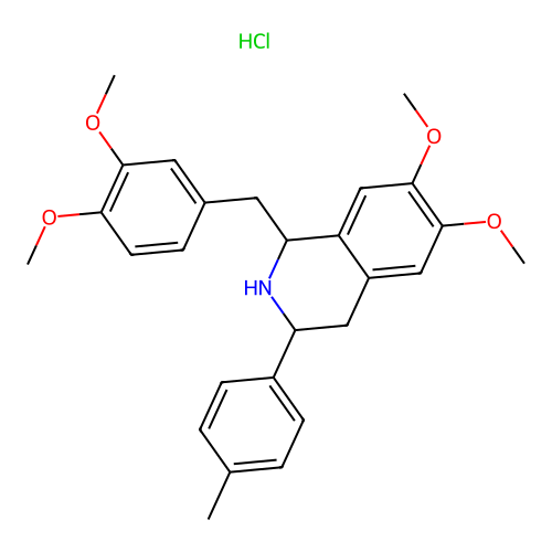 6,7-Dimethoxy-1-(3,4-dimethoxybenzyl)-3-(4-tolyl)-1,2,3,4-tetrahydroisoquinoline hydrochloride structure