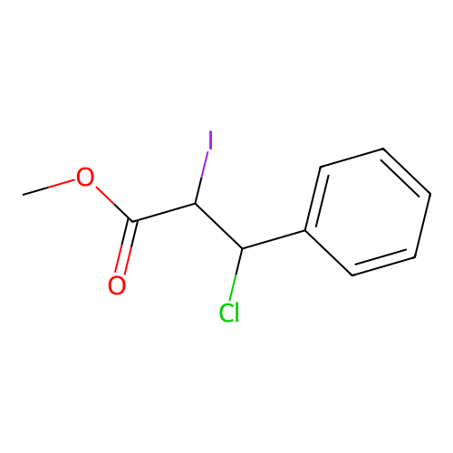 Methyl 3-chloro-2-iodo-3-phenylpropanoate structure