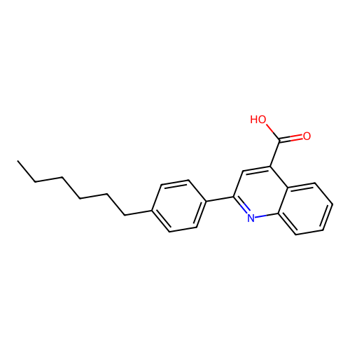 2-(4-Hexylphenyl)quinoline-4-carboxylic acid structure
