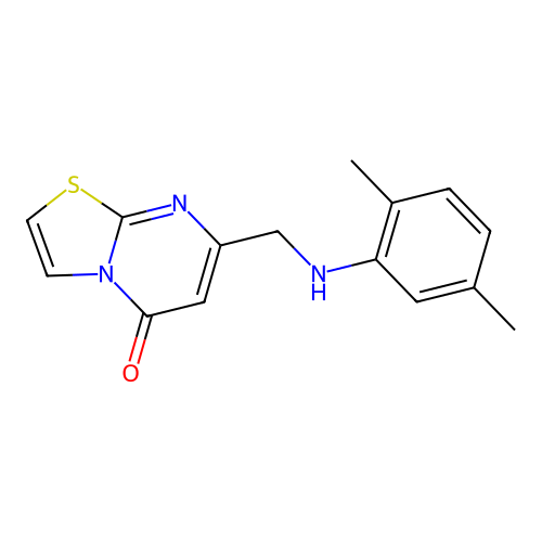 7-{[(2,5-dimethylphenyl)amino]methyl}-5H-[1,3]thiazolo[3,2-a]pyrimidin-5-one structure