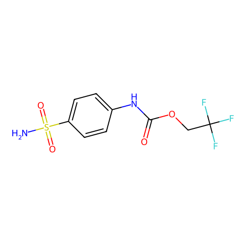 2,2,2-trifluoroethyl N-(4-sulfamoylphenyl)carbamate structure