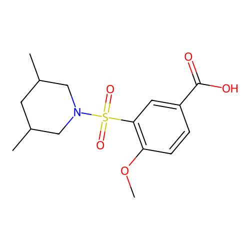 3-[(3,5-Dimethylpiperidin-1-yl)sulfonyl]-4-methoxybenzoic acid structure
