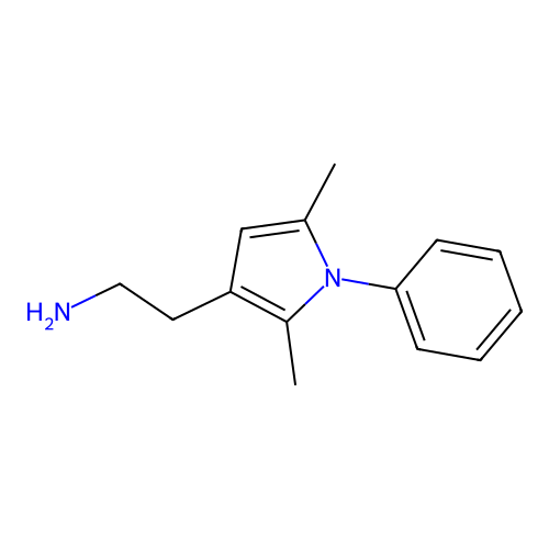 2-(2,5-dimethyl-1-phenyl-1H-pyrrol-3-yl)ethan-1-amine structure