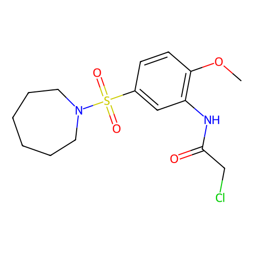 N-(5-(azepane-1-sulfonyl)-2-methoxyphenyl)-2-chloroacetamide structure