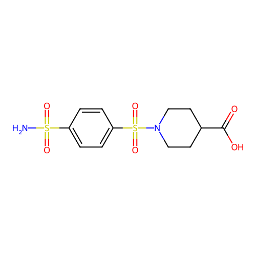 1-(4-Sulfamoylbenzenesulfonyl)piperidine-4-carboxylic acid structure