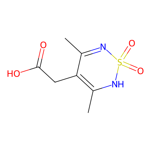 2-(3,5-dimethyl-1,1-dioxo-2H-1,2,6-thiadiazin-4-yl)acetic Acid structure