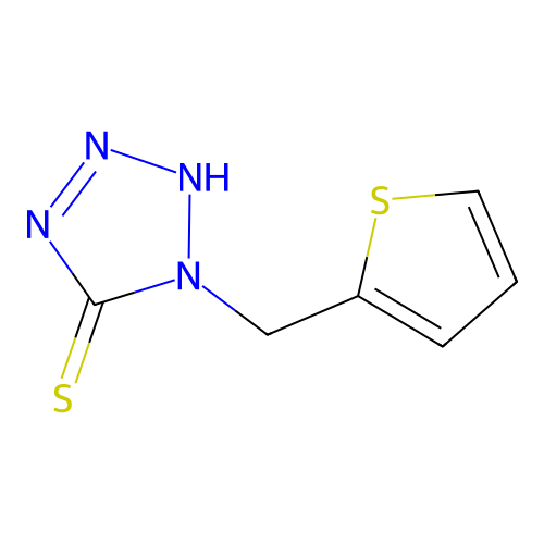 1-(thiophen-2-ylmethyl)-1H-1,2,3,4-tetrazole-5-thiol structure