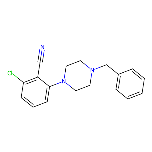 2-(4-Benzylpiperazin-1-yl)-6-chlorobenzonitrile structure