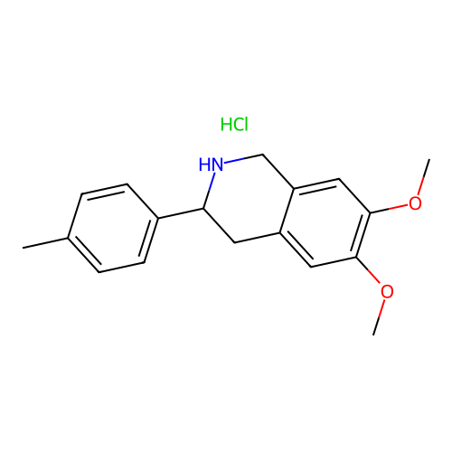 6,7-Dimethoxy-3-(4-tolyl)-1,2,3,4-tetrahydroisoquinoline hydrochloride structure