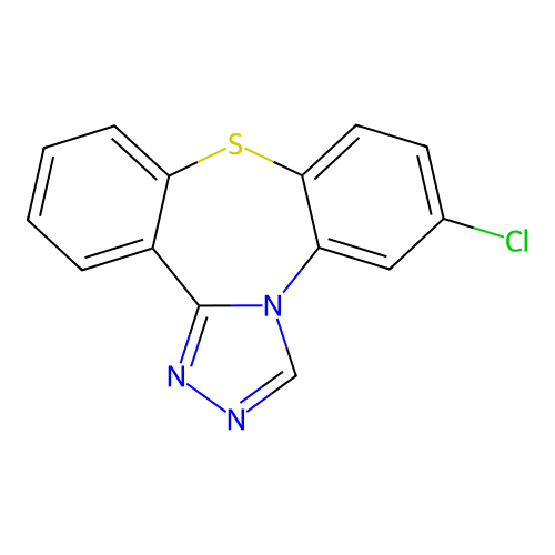Dibenzo(b,f)-1,2,4-triazolo(4,3-d)(1,4)thiazepine, 6-chloro- structure