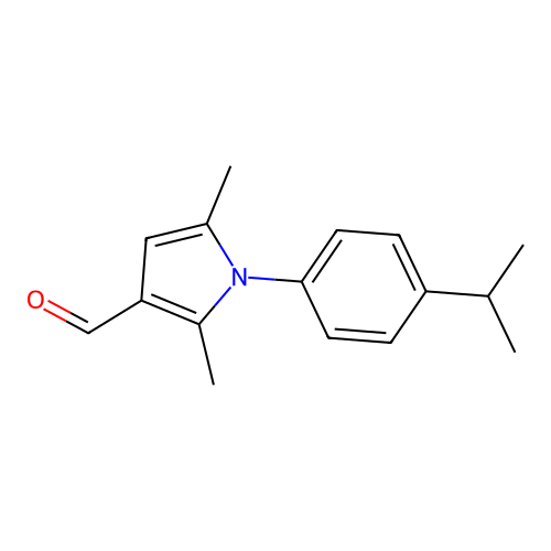 1-(4-isopropylphenyl)-2,5-dimethyl-1H-pyrrole-3-carbaldehyde structure
