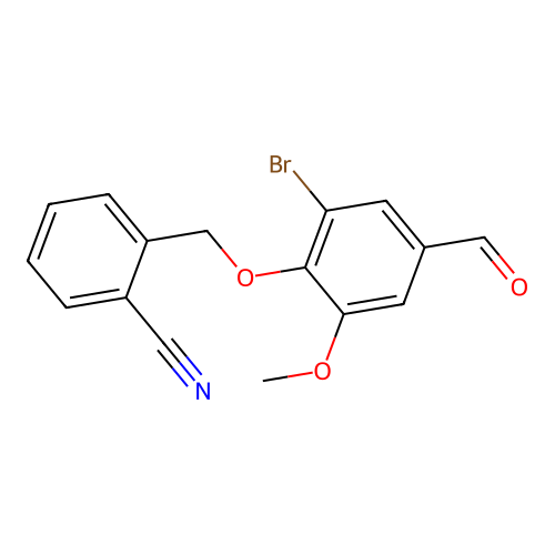 2-[(2-Bromo-4-formyl-6-methoxyphenoxy)methyl]benzonitrile structure