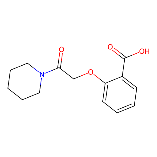 2-(2-Oxo-2-piperidin-1-ylethoxy)benzoic acid structure