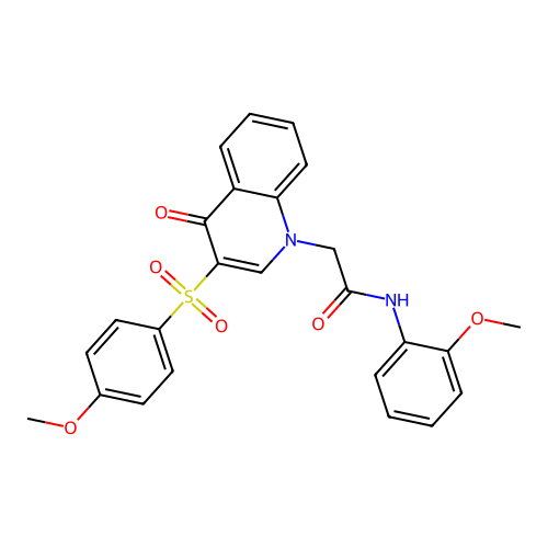 N-(2-methoxyphenyl)-2-[3-(4-methoxyphenyl)sulfonyl-4-oxoquinolin-1-yl]acetamide structure