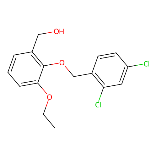 [2-[(2,4-Dichlorophenyl)methoxy]-3-ethoxyphenyl]methanol structure
