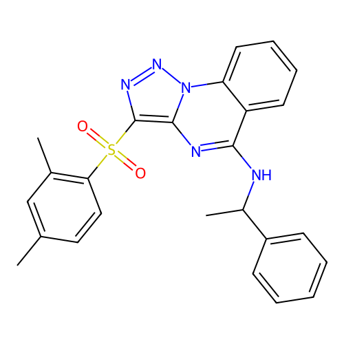 3-(2,4-DIMETHYLBENZENESULFONYL)-N-(1-PHENYLETHYL)-[1,2,3]TRIAZOLO[1,5-A]QUINAZOLIN-5-AMINE structure
