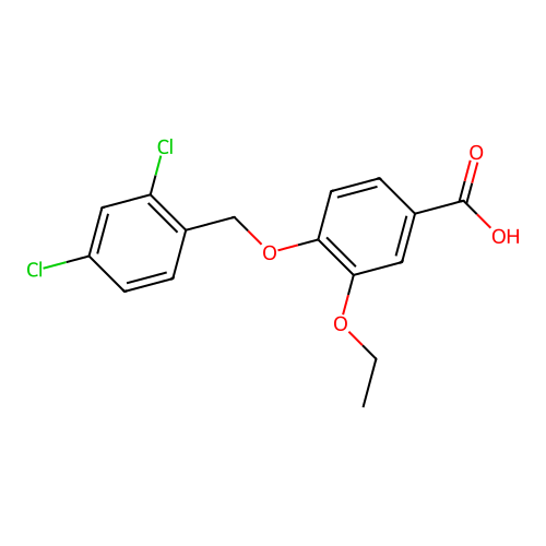 4-[(2,4-Dichlorobenzyl)oxy]-3-ethoxybenzoic acid structure