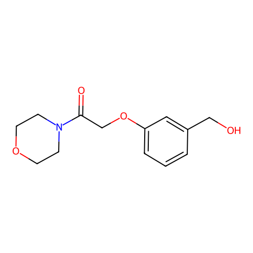 2-(3-(Hydroxymethyl)phenoxy)-1-morpholinoethanone structure