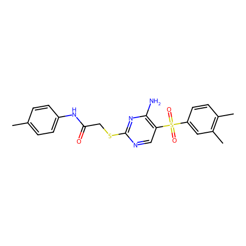 2-{[4-AMINO-5-(3,4-DIMETHYLBENZENESULFONYL)PYRIMIDIN-2-YL]SULFANYL}-N-(4-METHYLPHENYL)ACETAMIDE structure