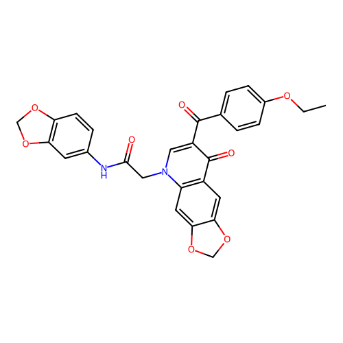 N-(2H-1,3-benzodioxol-5-yl)-2-[7-(4-ethoxybenzoyl)-8-oxo-2H,5H,8H-[1,3]dioxolo[4,5-g]quinolin-5-yl]acetamide structure
