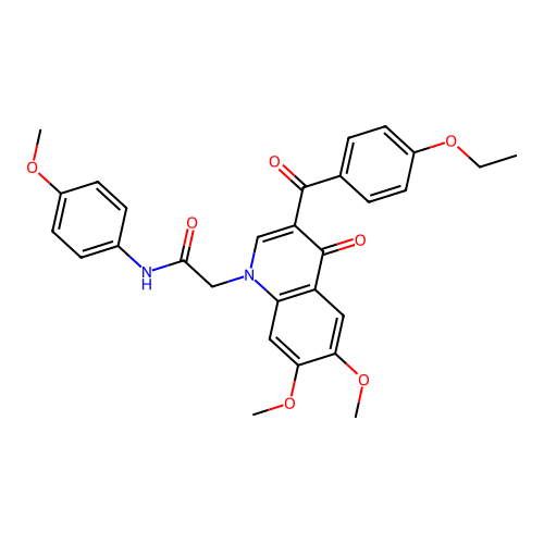 2-[3-(4-ethoxybenzoyl)-6,7-dimethoxy-4-oxo-1,4-dihydroquinolin-1-yl]-N-(4-methoxyphenyl)acetamide structure