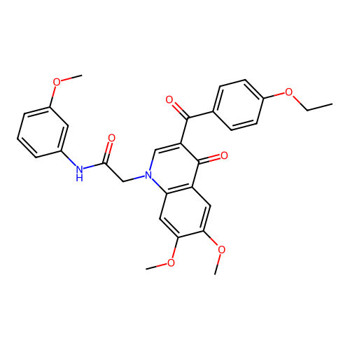 2-[3-(4-ethoxybenzoyl)-6,7-dimethoxy-4-oxo-1,4-dihydroquinolin-1-yl]-N-(3-methoxyphenyl)acetamide structure