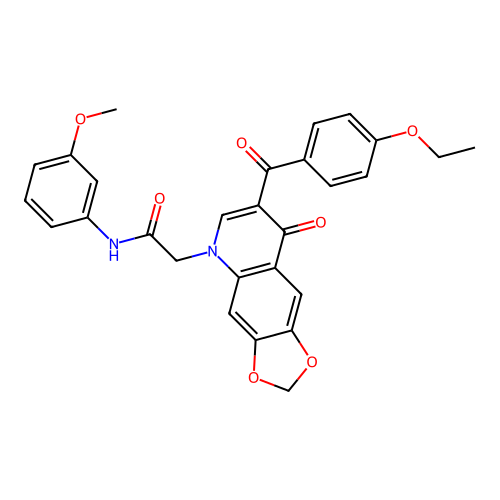 2-[7-(4-ethoxybenzoyl)-8-oxo-2H,5H,8H-[1,3]dioxolo[4,5-g]quinolin-5-yl]-N-(3-methoxyphenyl)acetamide structure