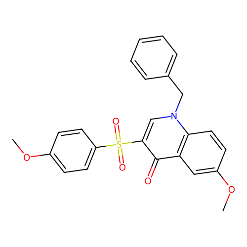 1-Benzyl-6-methoxy-3-(4-methoxybenzenesulfonyl)-1,4-dihydroquinolin-4-one structure