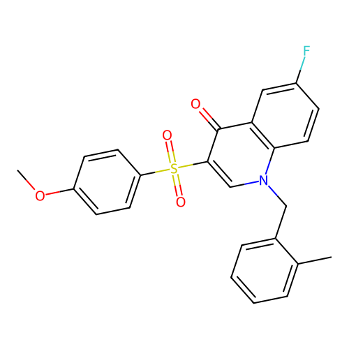 6-Fluoro-3-(4-methoxyphenyl)sulfonyl-1-[(2-methylphenyl)methyl]quinolin-4-one structure