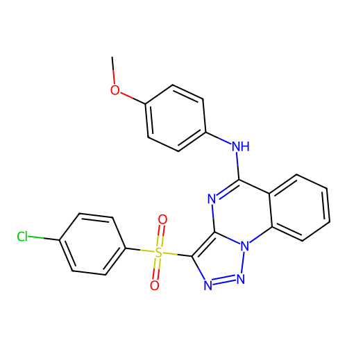 3-(4-CHLOROBENZENESULFONYL)-N-(4-METHOXYPHENYL)-[1,2,3]TRIAZOLO[1,5-A]QUINAZOLIN-5-AMINE structure