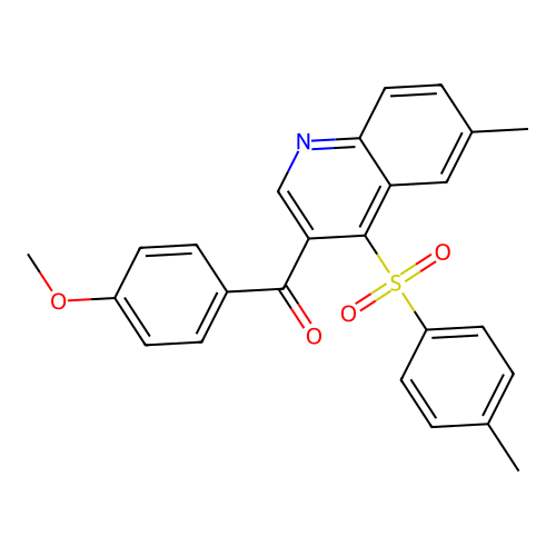 (4-Methoxyphenyl)(6-methyl-4-tosylquinolin-3-yl)methanone structure