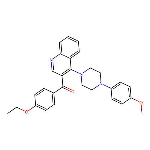 (4-Ethoxyphenyl)(4-(4-(4-methoxyphenyl)piperazin-1-yl)quinolin-3-yl)methanone structure