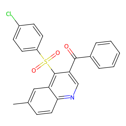 [4-(4-Chlorophenyl)sulfonyl-6-methylquinolin-3-yl]-phenylmethanone structure
