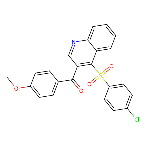 4-(4-Chlorobenzenesulfonyl)-3-(4-methoxybenzoyl)quinoline structure