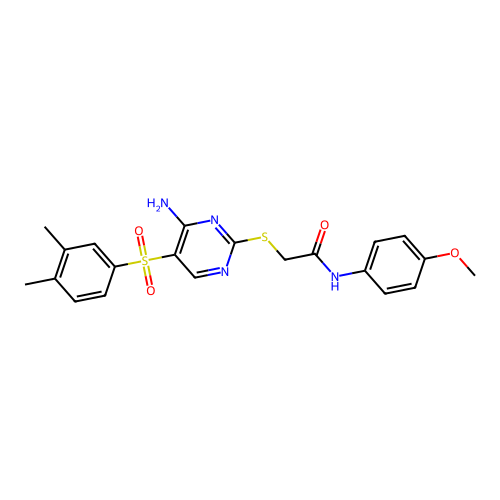 2-{[4-AMINO-5-(3,4-DIMETHYLBENZENESULFONYL)PYRIMIDIN-2-YL]SULFANYL}-N-(4-METHOXYPHENYL)ACETAMIDE structure